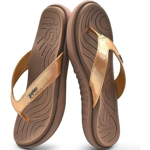 jiajiale Wome Fashion Orthotic Flip Flops /Slip On Yoga Mat Thong Sandals - Picture 1 of 8